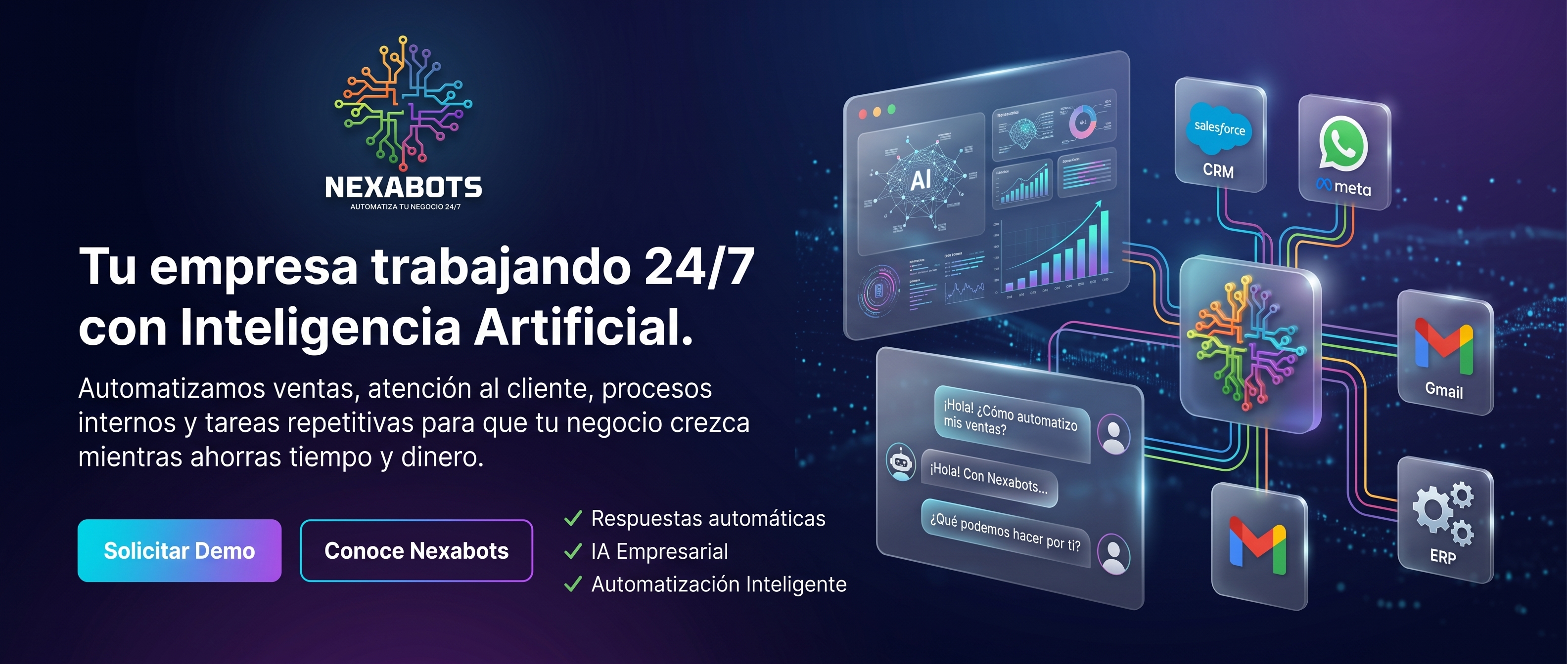 Nexabots automatiza ventas, atención al cliente y tareas repetitivas con inteligencia artificial